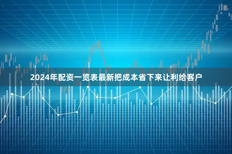 2024年配资一览表最新把成本省下来让利给客户